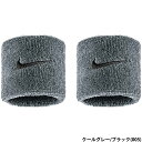 あす楽 ナイキ NIKE スウッシュ リストバンド ペア クラシック 2P 5cm クールグレー/ブラック BN3000-005