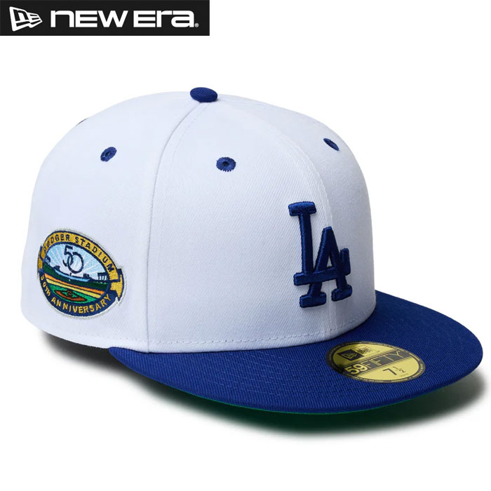 乐天商城 - あす楽 限定 NEW ERA ニューエラ キャップ 野球帽 59FIFTY Dodgers Pack ロサンゼルス・ドジャース ホワイト ダークロイヤルバイザー 14388863 era25ss