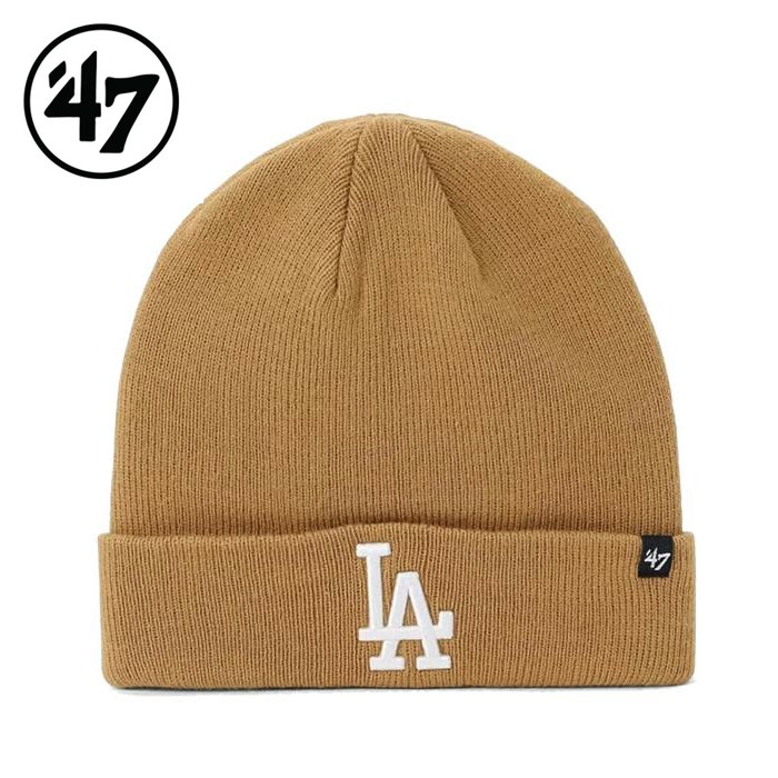 Rakuten - あす楽 47 フォーティーセブン ニットキャップ ニット帽 カフニット ロサンゼルス・ドジャース Raised Logo キャメル 14936733 4725fw