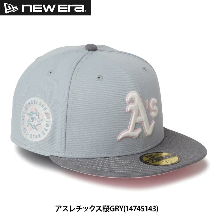 Rakuten - あす楽 限定 NEW ERA ニューエラ キャップ 野球帽 59FIFTY 桜流し オークランド・アスレチックス グレー 14745143 era26ss
