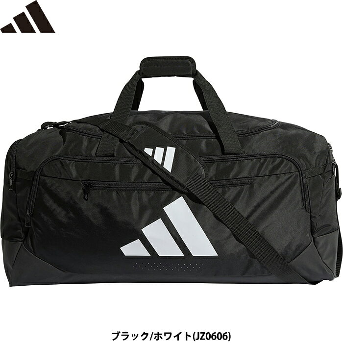 adidas アディダス ドラムバッグ ダッフル ショルダーバッグ L 約90L トレーニング ブラック/ホワイト WM253-JZ0606 adi26fw