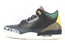 【送料無料】NIKE ANIMAL INSTINCT 2.0 AIR JORDAN 3 RETROナイキ アニマル インスティンクト2.0 エア ジョーダン 3レトロ CV3583 003BLACK/BLACK-WHITE-GORGE GREEN ブラック/ブラック-ホワイト-ゴージグリーンメンズ スニーカー【新古品】