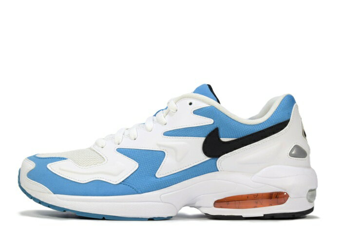 【28.5cm/US10.5】NIKE AIR MAX2 LIGHTナイキ エア マックス 2 ライト AO1741 100WHITE/BLACK-BLUE LAGOONホワイト/ブラック ブルー ラグーンメンズ スニーカー【新古品】