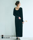 【HARUKA DESIGN】バックシャンベロアマキシワンピース|ワンピース シンプル ベロア バックシャン 背中開き 結婚式 オケージョン 低身長 高身長 マキシ マキシ丈 【宅配便】cpn (一部予約10月21日~25日以内順次発送)