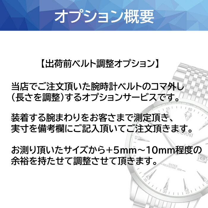 出荷前ベルト調整オプション 当店でご注文頂いた...の紹介画像2