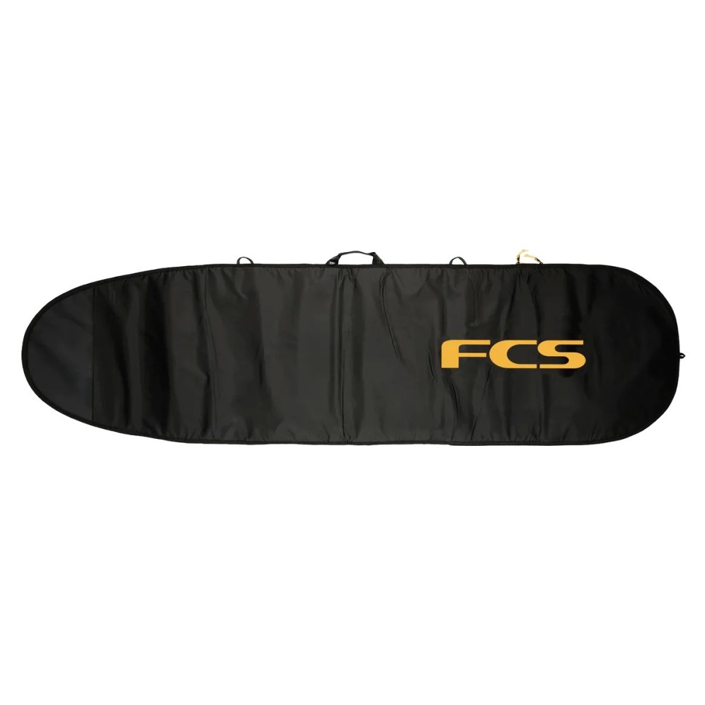 FCS Classic Fun Board Cover 5'9 Black/Mango FCS CLASSIC サーフボードケース 5'9ファンボード フィッシュボード用 ハードケース 新しいクラシックカバー。超軽量でタフな、日常使いに最適なカバー 超軽量でタフなこのカバーは、ビーチへの往復に最適なデイリーユースのカバーです。 内側に20cmのターピーポケット： サーフギアを収納できる隠しコンパートメント 5mm PEフォーム：日常使用に最適なプロテクション マリーングレードジッパー：強度、耐久性、耐焼付性に優れています ベルクロフィンスロット： ロングボードとファンボード専用 サイズ :　長さ　5'9" 175.3cm 幅　(サーフボードの幅54cm迄に対応) カラー : Black/Mango　 *お客様のご都合による返品・交換はお受けしておりません、ご確認のうえご注文をお願いいたします。店舗内カテゴリ　＞　サーフボードケース　＞　ハードケース　＞　ショートボード　