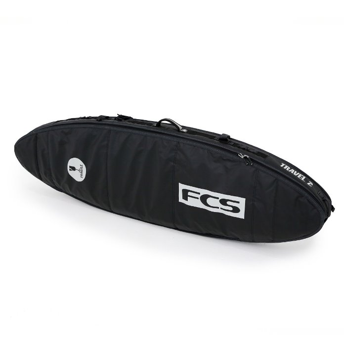 FCS TRAVEL 2 ALL PURPOSE 6 039 3 Black/Grey SURFBOARD COVER 2本用 FCS ショートボード ボードケース オール パーパス 6 039 3 ハードケース 送料無料！