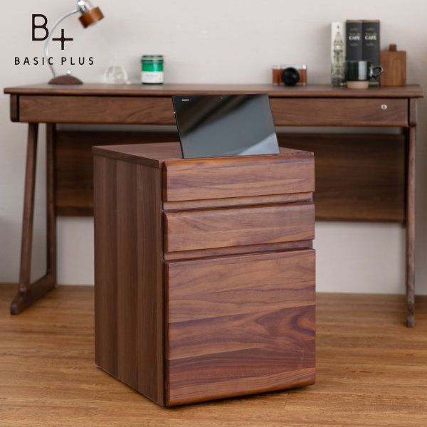 【2/10まで ポイント5倍！】学習 学習家具 学習収納 ワゴン デスクワゴン キャスター付き キャスター 木製 キッズ 子供 こども ウォルナット材 ミディアムブラウン 幅42 FRINK WAGON 42 (WALNUT) ISSEIKI