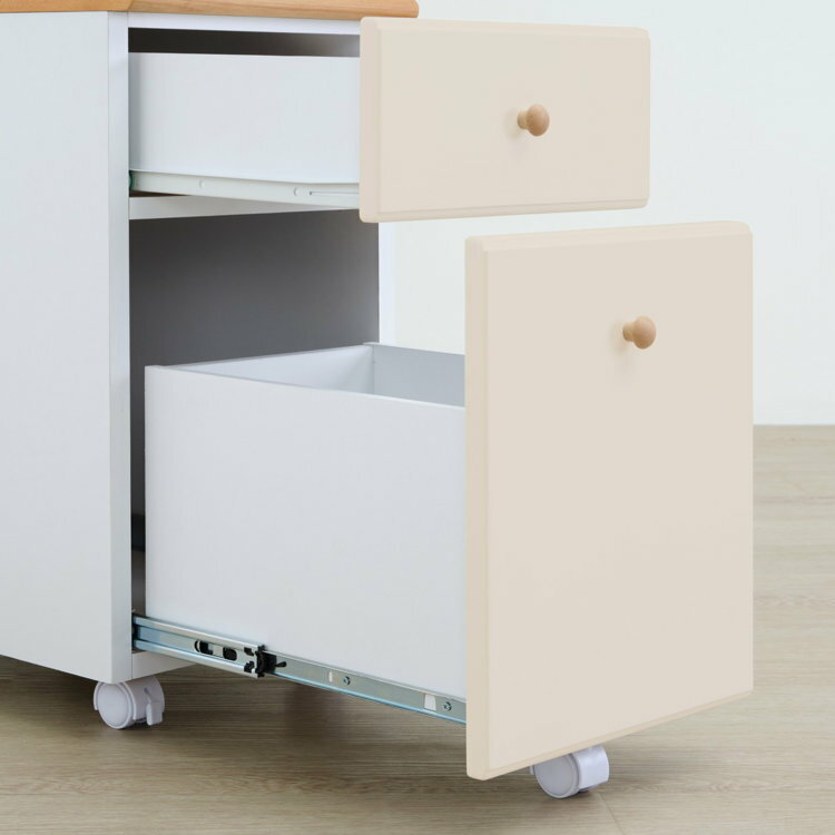 デスクワゴン ワゴン 学習ワゴン サイドワゴン 収納 2段 シンプル コンパクト おし...