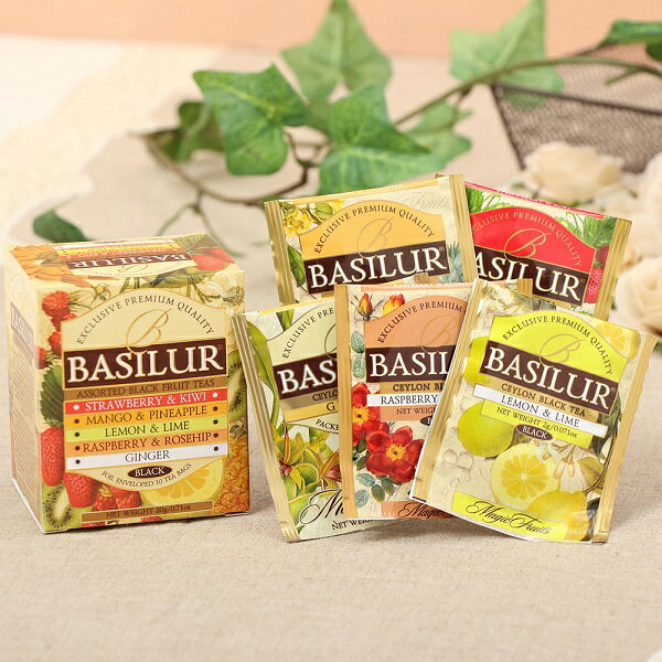 MAGIC FRUITS ASSORTED（ティーバッグ5種×2袋）＜バシラーティー basilurtea ＞【ギフト プチギフト 紅茶 プレゼント セイロンティー フレーバーティー かわいい 水出し アイスティー アソート】