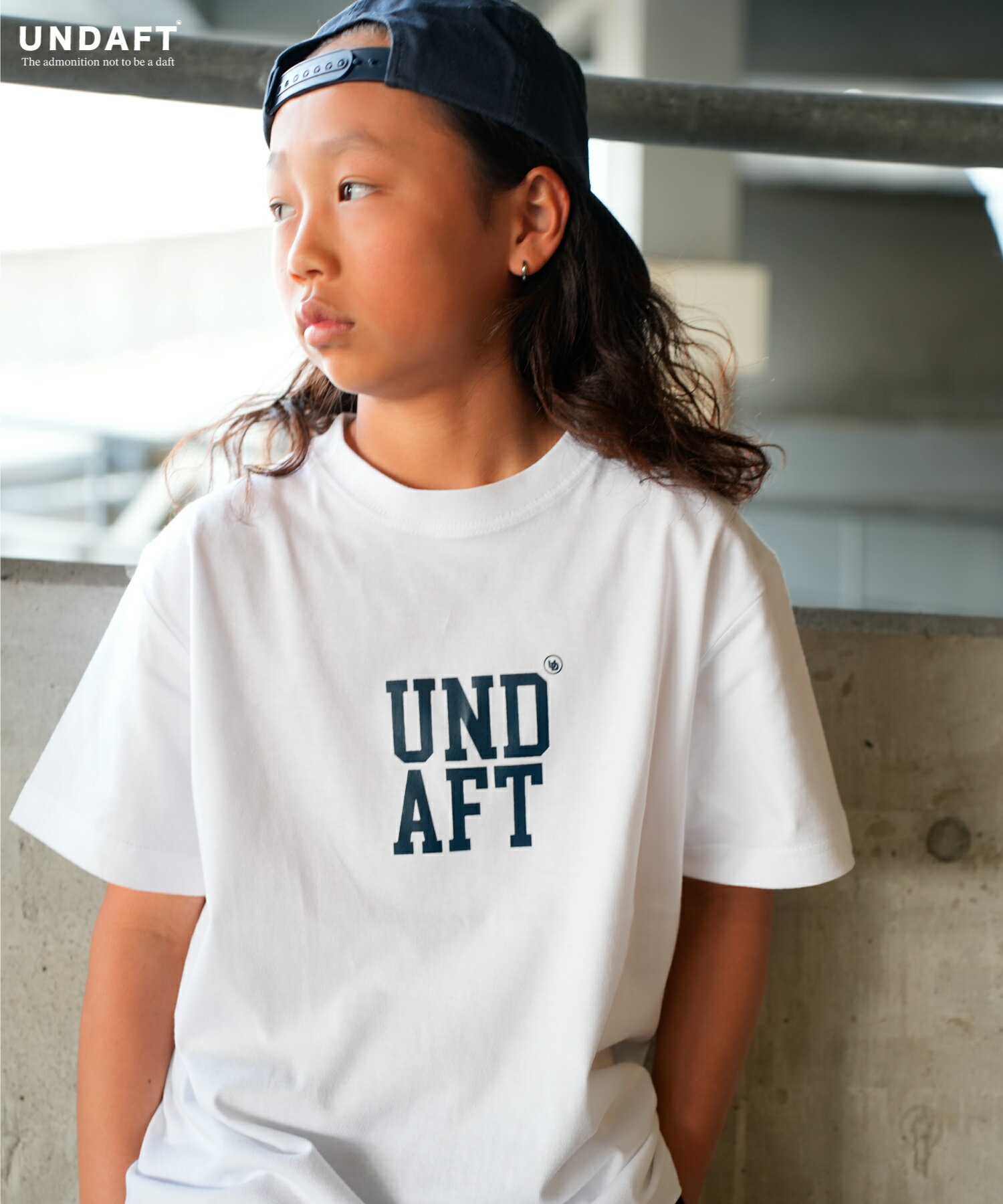 Rakuten - Tシャツ キッズ 半袖 レディース メンズ ストリート tシャツ スポーツ ミックス フィットネス かわいい かっこいい おしゃれ 綿100 ストリートバスケ アウトドア ヘビーウェイト スケボー ダンス 衣装 ヒップホップ ネイビー ホワイト ブラック 黒 白 S M L XL UNDAFT