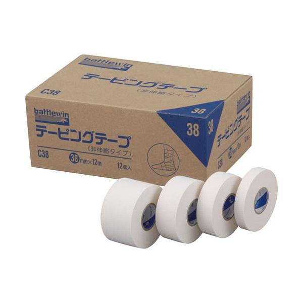 テーピングテープ Cタイプ〈固定用テープ〉25mm×12m 1ボックス(24ロール入り)【battlewin バトルウィン】 メディカル テーピング メディカル 部活 試合 怪我 練習