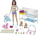 Barbieバービー Skipper ベビーシッターズ Inc ドール&プレイセット お昼寝&お世話保育園 Skipperドール 赤ちゃん人形 ベビーベッド 1...