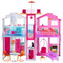 Barbieバービー ドールハウスプレイセット 3階建てタウンハウス 4部屋&屋上ラウンジ 家具&アクセサリー スイング椅子付き