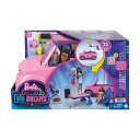 Barbieバービー: ビッグシティビッグドリームス 変形ビークルプレイセット ピンク2人乗りSUV ステージ開示 ドラムセット&コンサートテーマアクセサリー