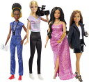 Barbieバービー キャリアセット 4体のドール&アクセサリー 映画界の女性たち スタジオエグゼクティブ ディレクター カメラマン 映画スター 着脱可能な衣装