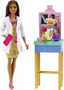 Barbieバービー 小児科医プレイセット ブルネットドール(12インチ/30.40cm) 診察台 X線 聴診器 ツール クリップボード 患者ドール テディベア