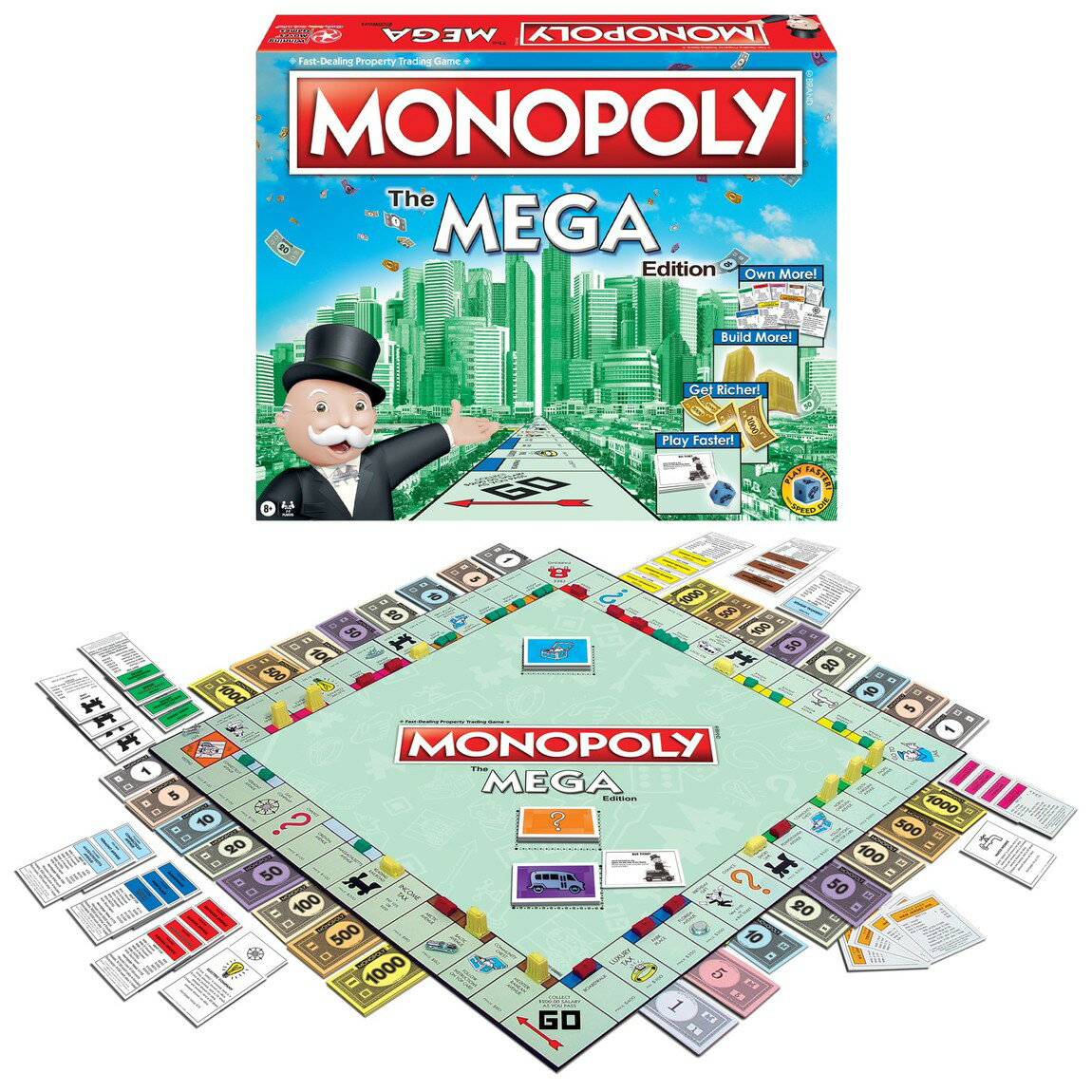 Monopoly The Mega Edition 英語版 ボードゲーム モノポリー メガエディション 2-8人用 対象年齢8歳以上