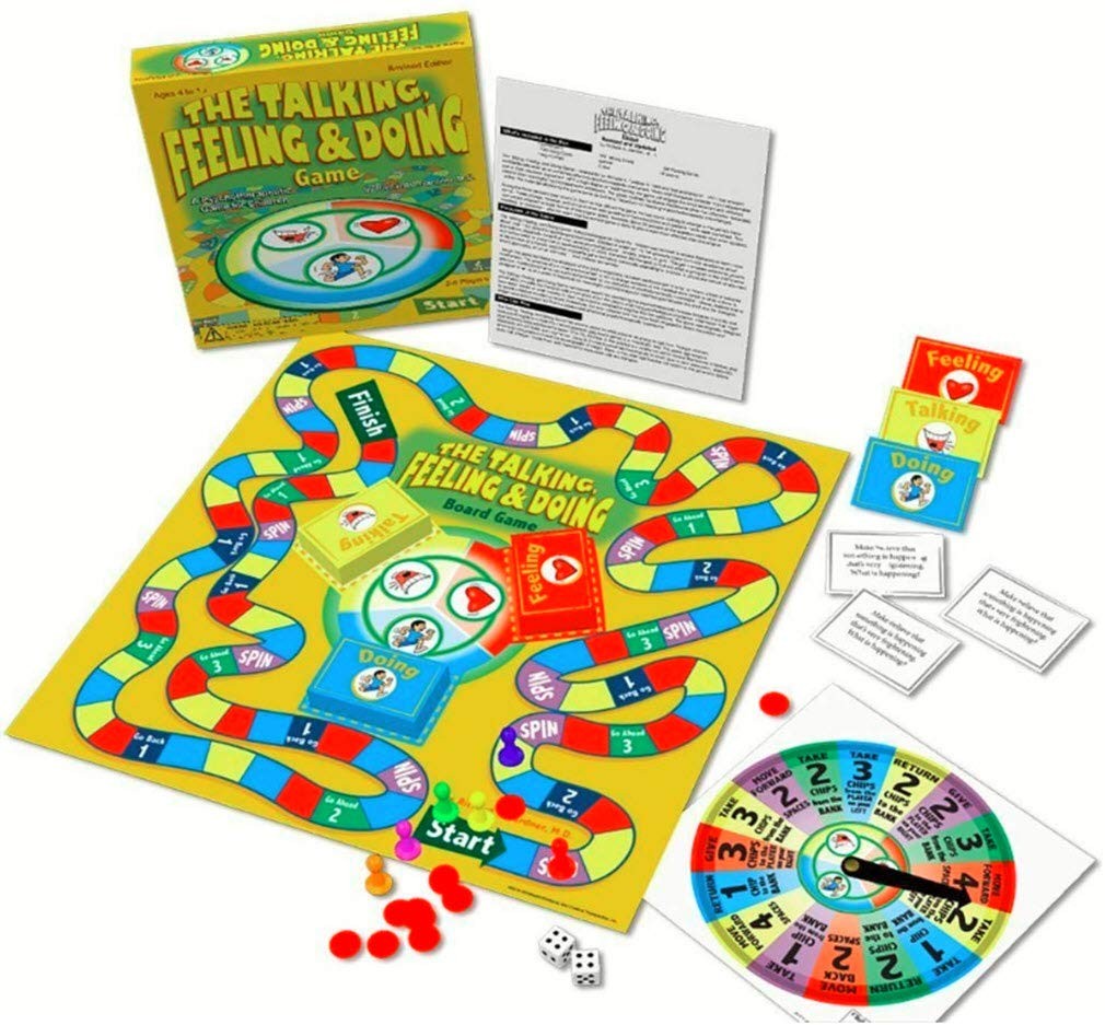 PRODUCT DETAILS The Talking, Feeling and Doing Game 英語版 ボードゲーム 心理療法 カウンセリング 4歳以上【商品仕様】・ アイテム種別：ボードゲーム・ 対象年齢：4歳以上・ プレイ人数：2人以上（セラピストと子供など）・ 付属内容：ゲームボード、サイコロ、コマ、カード3種（Talking, Feeling, Doing）、トークンチップ・ 用途：心理療法、カウンセリング、グループセラピー【特徴】・ 児童心理療法の分野で広く利用されている、Richard A. Gardener博士によって開発されたカウンセリング用ボードゲームです。・ 「話す（Talking）」「感じる（Feeling）」「行う（Doing）」の3種類のカードプロンプトを通じて、子供が自身の心理的課題を表現するよう設計されています。・ 双六形式のボード上を移動しながら、止まったマスの色に応じたカードの質問に回答し、報酬としてトークンチップを受け取るゲーム性です。・ 提示される質問は、基本的な事柄から心理的な洞察を深めるものまで段階的に構成されており、セラピストとの対話を促進します。・ メンタルヘルスの専門家による使用を想定しており、学習障害を持つ子供やグループセラピーの現場でも活用されています。【ご注意】・ 海外版（輸入品）のため、付属の説明書がある場合は英語表記となります。・ ゲームに使用するカードやコンポーネントはすべて英語で表記されています。 ■ 商品について 海外輸入品（説明書は英語表記の場合あり） ■ ご注意 ・掲載画像は実物に近い色味になるよう調整しておりますが、ご利用の環境により差異が生じる場合があります。・複数店舗で在庫を共有しているため、ご注文後に在庫切れとなる場合がございます。 ■ 納期について お届けの目安を必ずご確認ください。 海外正規ルート仕入れ品 海外ブランド ▼ 海外正規ブランド店 正規代理店 ▼ 当 店 ※本商品は並行輸入品です 製造元は正規品と同一のブランド・メーカーです。当店では海外正規ルートより仕入れた商品を取り扱っております。流通ルートが異なるのみで、商品自体に違いはございません。 ── 当店の商品について ── 正規品のみ取り扱い 海外正規店・正規代理店から商品を直接仕入れ、国内に輸入して販売しております。 日本未入荷・海外限定モデルも多数 日本未入荷・海外限定モデルも多数取り扱っております。サイズ・カラー違いや海外限定で販売された製品など、日本では手に入りにくいアイテムをお届けいたします。 お求めやすい価格の理由 海外市場での価格差や流通ルートの違いにより、国内販売価格よりお求めやすくなっております。品質はそのままに、よりお手頃な価格でお届けいたします。 安心保証 ご使用前に万が一、製品に不具合がございました場合は、交換または商品代金のご返金にて対応させていただきます。商品到着後5日以内にご連絡ください。 ご注意 海外からの輸入品となります。海外輸送のため、外箱に軽微なスレ等がある場合がございますが、商品本体には影響ございません。 ※在庫状況は仕入先の在庫情報をもとに出来る限り正確に表示しておりますが、取寄せ商品のため、タイミングによりご注文後に欠品・キャンセルとなる場合がございます。 お探しの商品がございましたら、お気軽にご相談ください。