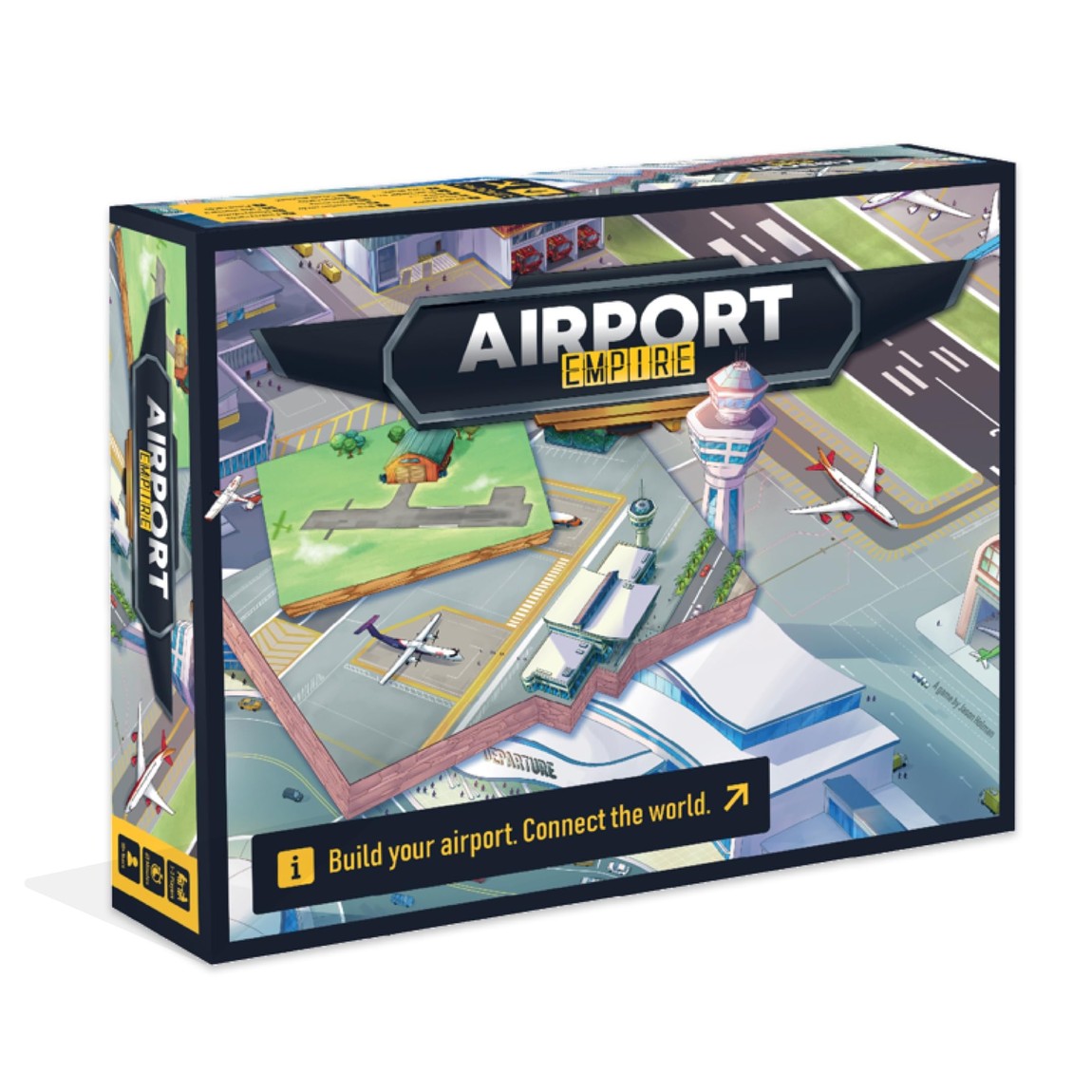 PRODUCT DETAILS Airport Empire - Airport Tycoon 英語版 ボードゲーム 2人用 戦略 経済 経営 航空 対象年齢10歳以上【商品仕様】・ アイテム種別：ボードゲーム・ プレイ人数：1〜2人・ 対象年齢：10歳以上・ プレイ時間：60〜90分・ 付属内容：空港ピース8個、施設カード45枚、イベントカード36枚、ボーナスカード23枚、飛行機カード8枚、シークレットミッション7枚、マネートークン40個、キューブカウンター12個、ダイス2個、空港格付けカード2枚、スコアマット、ダイスマット、プレースホルダーカード【特徴】・ 小さな滑走路から国際空港へと発展させることを目指す空港経営シミュレーションゲームです。・ 収益性、顧客満足度、運営効率を向上させるための施設建設を行い、空港の価値を高めます。・ 市場の変化や対戦相手の動きに対応しながら、短期的な利益と長期的な拡大のバランスを管理する戦略性が求められます。・ 2人での対戦モードのほか、1人でプレイ可能なソロモードも搭載されています。【ご注意】・ 海外版（輸入品）のため、付属の説明書がある場合は英語表記となります。・ カード等のゲームコンポーネントに記載されているテキストは英語表記となります。 ■ 商品について 海外輸入品（説明書は英語表記の場合あり） ■ ご注意 ・掲載画像は実物に近い色味になるよう調整しておりますが、ご利用の環境により差異が生じる場合があります。・複数店舗で在庫を共有しているため、ご注文後に在庫切れとなる場合がございます。 ■ 納期について お届けの目安を必ずご確認ください。 海外正規ルート仕入れ品 海外ブランド ▼ 海外正規ブランド店 正規代理店 ▼ 当 店 ※本商品は並行輸入品です 製造元は正規品と同一のブランド・メーカーです。当店では海外正規ルートより仕入れた商品を取り扱っております。流通ルートが異なるのみで、商品自体に違いはございません。 ── 当店の商品について ── 正規品のみ取り扱い 海外正規店・正規代理店から商品を直接仕入れ、国内に輸入して販売しております。 日本未入荷・海外限定モデルも多数 日本未入荷・海外限定モデルも多数取り扱っております。サイズ・カラー違いや海外限定で販売された製品など、日本では手に入りにくいアイテムをお届けいたします。 お求めやすい価格の理由 海外市場での価格差や流通ルートの違いにより、国内販売価格よりお求めやすくなっております。品質はそのままに、よりお手頃な価格でお届けいたします。 安心保証 ご使用前に万が一、製品に不具合がございました場合は、交換または商品代金のご返金にて対応させていただきます。商品到着後5日以内にご連絡ください。 ご注意 海外からの輸入品となります。海外輸送のため、外箱に軽微なスレ等がある場合がございますが、商品本体には影響ございません。 ※在庫状況は仕入先の在庫情報をもとに出来る限り正確に表示しておりますが、取寄せ商品のため、タイミングによりご注文後に欠品・キャンセルとなる場合がございます。 お探しの商品がございましたら、お気軽にご相談ください。