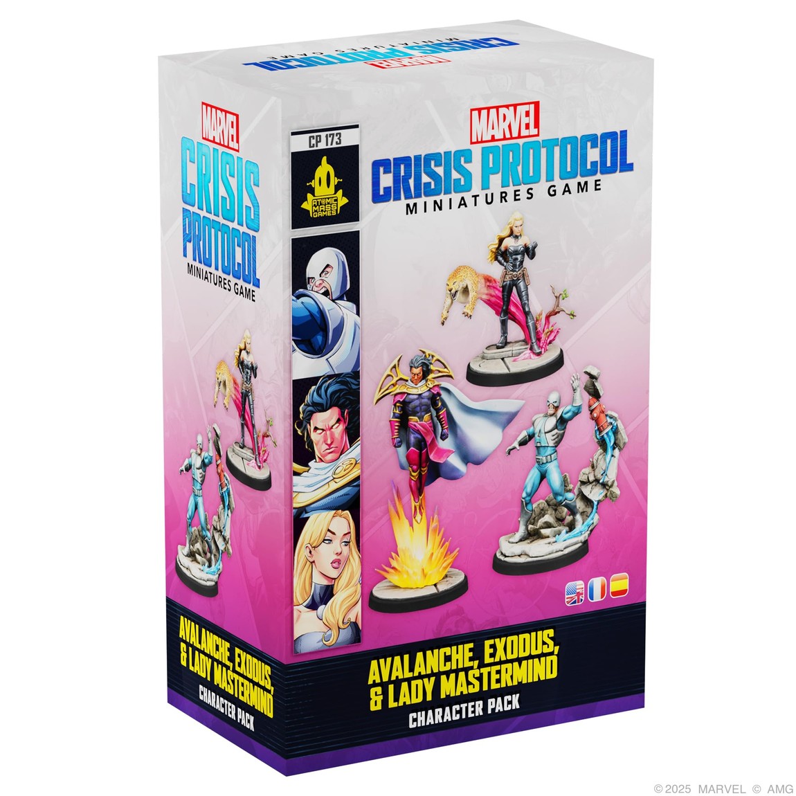 PRODUCT DETAILS Marvel: Crisis Protocol Avalanche, Exodus & Lady Mastermind Character Pack 英語版 ボードゲーム【商品仕様】・ アイテム種別：ボードゲーム拡張セット・ プレイ人数：2人・ 対象年齢：14歳以上・ プレイ時間：約90分・ セット内容：ミニチュア3体（Avalanche、Exodus、Lady Mastermind）、ステータスカード3枚、チームタクティクスカード4枚【特徴】・「マーベル：クライシス・プロトコル」にAvalanche、Exodus、Lady Mastermindの3キャラクターを追加する拡張セットです。・ X-MENの宿敵であるBrotherhood of Mutants（ブラザーフッド・オブ・ミュータンツ）の勢力を拡大し、新たな戦術をゲームに導入できます。・ 各キャラクターの造形を再現した3体のミニチュアが付属し、ゲームプレイだけでなくペイントも楽しめます。・ ステータスカードとチームタクティクスカードにより、既存のデッキや勢力と組み合わせた多様な戦略オプションが提供されます。【ご注意】・ 海外版（輸入品）のため、付属の説明書がある場合は英語表記となります。・ カードやコンポーネントのテキストはすべて英語表記です。 ■ 商品について 海外輸入品（説明書は英語表記の場合あり） ■ ご注意 ・掲載画像は実物に近い色味になるよう調整しておりますが、ご利用の環境により差異が生じる場合があります。・複数店舗で在庫を共有しているため、ご注文後に在庫切れとなる場合がございます。 ■ 納期について お届けの目安を必ずご確認ください。 海外正規ルート仕入れ品 海外ブランド ▼ 海外正規ブランド店 正規代理店 ▼ 当 店 ※本商品は並行輸入品です 製造元は正規品と同一のブランド・メーカーです。当店では海外正規ルートより仕入れた商品を取り扱っております。流通ルートが異なるのみで、商品自体に違いはございません。 ── 当店の商品について ── 正規品のみ取り扱い 海外正規店・正規代理店から商品を直接仕入れ、国内に輸入して販売しております。 日本未入荷・海外限定モデルも多数 日本未入荷・海外限定モデルも多数取り扱っております。サイズ・カラー違いや海外限定で販売された製品など、日本では手に入りにくいアイテムをお届けいたします。 お求めやすい価格の理由 海外市場での価格差や流通ルートの違いにより、国内販売価格よりお求めやすくなっております。品質はそのままに、よりお手頃な価格でお届けいたします。 安心保証 ご使用前に万が一、製品に不具合がございました場合は、交換または商品代金のご返金にて対応させていただきます。商品到着後5日以内にご連絡ください。 ご注意 海外からの輸入品となります。海外輸送のため、外箱に軽微なスレ等がある場合がございますが、商品本体には影響ございません。 ※在庫状況は仕入先の在庫情報をもとに出来る限り正確に表示しておりますが、取寄せ商品のため、タイミングによりご注文後に欠品・キャンセルとなる場合がございます。 お探しの商品がございましたら、お気軽にご相談ください。