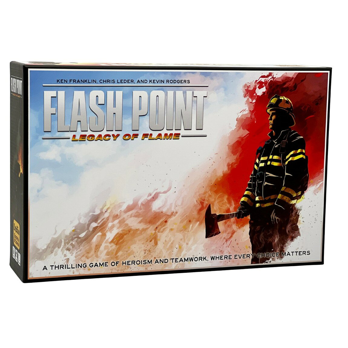 PRODUCT DETAILS Flash Point: Legacy of Flame 英語版 ボードゲーム 協力型 レガシーゲーム 消防士 1-6人用 10歳以上【商品仕様】・ アイテム種別：ボードゲーム・ プレイ人数：1〜6人・ 対象年齢：10歳以上・ プレイ時間：約60分（1セッションあたり）・ メーカー：Indie Boards & Cards【特徴】・ プレイヤーが消防士のチームとなり、一連のミッションに協力して挑むレガシー形式の戦略ゲームです。・ キャンペーンの進行に合わせて、キャラクターの成長や新しい装備、封印された封筒による新コンテンツの解放が楽しめます。・ 各セッションでの決断がその後のストーリーやキャラクターに永続的な影響を与える、没入感のあるゲーム体験を提供します。・ 基本セット「Flash Point: Fire Rescue」を必要とせず、これ単体でキャンペーンを開始できるスタンドアロン作品です。【ご注意】・ 海外版（輸入品）のため、付属の説明書がある場合は英語表記となります。・ ゲーム内に含まれるカードや封筒、ルールブック等のコンポーネントはすべて英語表記となります。 ■ 商品について 海外輸入品（説明書は英語表記の場合あり） ■ ご注意 ・掲載画像は実物に近い色味になるよう調整しておりますが、ご利用の環境により差異が生じる場合があります。・複数店舗で在庫を共有しているため、ご注文後に在庫切れとなる場合がございます。 ■ 納期について お届けの目安を必ずご確認ください。 海外正規ルート仕入れ品 海外ブランド ▼ 海外正規ブランド店 正規代理店 ▼ 当 店 ※本商品は並行輸入品です 製造元は正規品と同一のブランド・メーカーです。当店では海外正規ルートより仕入れた商品を取り扱っております。流通ルートが異なるのみで、商品自体に違いはございません。 ── 当店の商品について ── 正規品のみ取り扱い 海外正規店・正規代理店から商品を直接仕入れ、国内に輸入して販売しております。 日本未入荷・海外限定モデルも多数 日本未入荷・海外限定モデルも多数取り扱っております。サイズ・カラー違いや海外限定で販売された製品など、日本では手に入りにくいアイテムをお届けいたします。 お求めやすい価格の理由 海外市場での価格差や流通ルートの違いにより、国内販売価格よりお求めやすくなっております。品質はそのままに、よりお手頃な価格でお届けいたします。 安心保証 ご使用前に万が一、製品に不具合がございました場合は、交換または商品代金のご返金にて対応させていただきます。商品到着後5日以内にご連絡ください。 ご注意 海外からの輸入品となります。海外輸送のため、外箱に軽微なスレ等がある場合がございますが、商品本体には影響ございません。 ※在庫状況は仕入先の在庫情報をもとに出来る限り正確に表示しておりますが、取寄せ商品のため、タイミングによりご注文後に欠品・キャンセルとなる場合がございます。 お探しの商品がございましたら、お気軽にご相談ください。