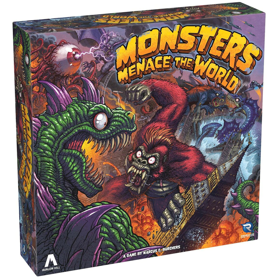 Monsters Menace the World 英語版 ボードゲーム 戦略 ミニチュア 2-4人用 14歳以上