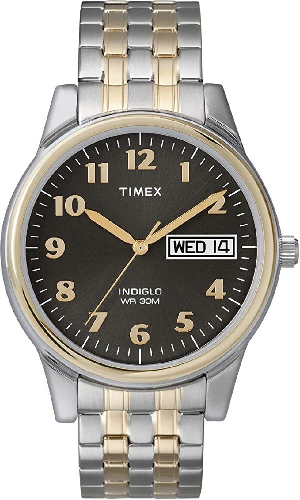 TIMEX^CbNX Y T26481 Charles Street Two-Tone Expansion Band rv (Two Tone/Black)