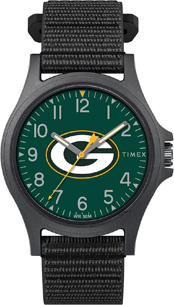 TIMEX^CbNX Y NFL Pride 40mm rv ? Green Bay Packers with Black FastWrap Strap