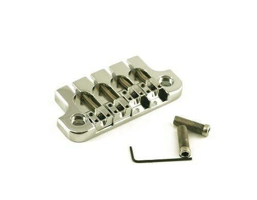 PRODUCT DETAILS Hipshot SuperTone 2 Point Aluminum ベース用 ブリッジ 4弦 2ポイント Gibsonリプレイスメント クローム【商品仕様】・ ブランド：Hipshot (ヒップショット)・ 型番：SuperTone 2 Point (Aluminum)・ 品目：ベース用ブリッジ・ 対応弦数：4弦・ 形状/サイズ：2ポイント・マウントタイプ・ 材質：ソリッド・エアクラフト・アルミニウム・ 対応モデル：1967-1973年製 Gibson 2ポイント・ベースブリッジ搭載モデル・ カラー：クローム・ 調整機能：イントネーション、弦高、弦間ピッチ（横方向）【特徴】・ 1967年から1973年に採用されていたGibson 2ポイント・ブリッジと直接交換が可能なリプレイスメント・パーツです。・ 航空機グレードのアルミニウムを削り出して製作されており、高い剛性と安定性を備えています。・ 各弦のサドルは高さ調整だけでなく、サイド・バイ・サイドの弦間ピッチ調整も可能です。【ご注意】・ 取り付けには加工・配線作業が必要な場合があります。お手持ちの楽器との適合（弦数・サイズ・取付穴位置）をご確認のうえご注文ください。・ アクティブタイプは9V電池が必要です（電池は付属しない場合があります）。 ■ 商品について 海外輸入品（説明書は英語表記の場合あり） ■ ご注意 ・掲載画像は実物に近い色味になるよう調整しておりますが、ご利用の環境により差異が生じる場合があります。・複数店舗で在庫を共有しているため、ご注文後に在庫切れとなる場合がございます。 ■ 納期について お届けの目安を必ずご確認ください。 海外正規ルート仕入れ品 海外ブランド ▼ 海外正規ブランド店 正規代理店 ▼ 当 店 ※本商品は並行輸入品です 製造元は正規品と同一のブランド・メーカーです。当店では海外正規ルートより仕入れた商品を取り扱っております。流通ルートが異なるのみで、商品自体に違いはございません。 ── 当店の商品について ── 正規品のみ取り扱い 海外正規店・正規代理店から商品を直接仕入れ、国内に輸入して販売しております。 日本未入荷・海外限定モデルも多数 日本未入荷・海外限定モデルも多数取り扱っております。サイズ・カラー違いや海外限定で販売された製品など、日本では手に入りにくいアイテムをお届けいたします。 お求めやすい価格の理由 海外市場での価格差や流通ルートの違いにより、国内販売価格よりお求めやすくなっております。品質はそのままに、よりお手頃な価格でお届けいたします。 安心保証 ご使用前に万が一、製品に不具合がございました場合は、交換または商品代金のご返金にて対応させていただきます。商品到着後5日以内にご連絡ください。 ご注意 海外からの輸入品となります。海外輸送のため、外箱に軽微なスレ等がある場合がございますが、商品本体には影響ございません。 ※在庫状況は仕入先の在庫情報をもとに出来る限り正確に表示しておりますが、取寄せ商品のため、タイミングによりご注文後に欠品・キャンセルとなる場合がございます。 お探しの商品がございましたら、お気軽にご相談ください。