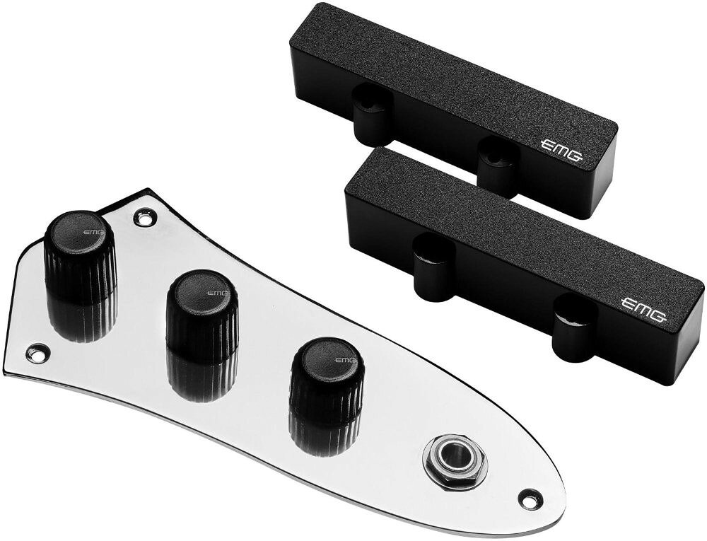PRODUCT DETAILS EMG JX System ベース用 ピックアップ セット Jタイプ アクティブ【商品仕様】・ ブランド：EMG・ 型番：JX System・ 品目：ベース用ピックアップ・ 形状：Jタイプ（ジャズベース用）・ 取付位置：ネック側・ブリッジ側セット・ アクティブ/パッシブ：アクティブ・ 付属品：プリワイヤード・コントロールプレート（ボリューム×2、トーン）、ソルダーレスコネクター【特徴】・ ジャズベースのピックアップ交換に必要なパーツを揃えた、はんだ付け不要（ソルダーレス）のシステムです。・ コントロールプレートにボリュームおよびトーンポットが配線済みとなっており、取り付け作業を簡略化できます。・ ピックアップを設置し、ソルダーレスコネクタを接続するだけでセットアップが完了します。【ご注意】・ 取り付けには加工・配線作業が必要な場合があります。お手持ちの楽器との適合（弦数・サイズ・取付穴位置）をご確認のうえご注文ください。・ アクティブタイプは9V電池が必要です（電池は付属しない場合があります）。 ■ 商品について 海外輸入品（説明書は英語表記の場合あり） ■ ご注意 ・掲載画像は実物に近い色味になるよう調整しておりますが、ご利用の環境により差異が生じる場合があります。・複数店舗で在庫を共有しているため、ご注文後に在庫切れとなる場合がございます。 ■ 納期について お届けの目安を必ずご確認ください。 海外正規ルート仕入れ品 海外ブランド ▼ 海外正規ブランド店 正規代理店 ▼ 当 店 ※本商品は並行輸入品です 製造元は正規品と同一のブランド・メーカーです。当店では海外正規ルートより仕入れた商品を取り扱っております。流通ルートが異なるのみで、商品自体に違いはございません。 ── 当店の商品について ── 正規品のみ取り扱い 海外正規店・正規代理店から商品を直接仕入れ、国内に輸入して販売しております。 日本未入荷・海外限定モデルも多数 日本未入荷・海外限定モデルも多数取り扱っております。サイズ・カラー違いや海外限定で販売された製品など、日本では手に入りにくいアイテムをお届けいたします。 お求めやすい価格の理由 海外市場での価格差や流通ルートの違いにより、国内販売価格よりお求めやすくなっております。品質はそのままに、よりお手頃な価格でお届けいたします。 安心保証 ご使用前に万が一、製品に不具合がございました場合は、交換または商品代金のご返金にて対応させていただきます。商品到着後5日以内にご連絡ください。 ご注意 海外からの輸入品となります。海外輸送のため、外箱に軽微なスレ等がある場合がございますが、商品本体には影響ございません。 ※在庫状況は仕入先の在庫情報をもとに出来る限り正確に表示しておりますが、取寄せ商品のため、タイミングによりご注文後に欠品・キャンセルとなる場合がございます。 お探しの商品がございましたら、お気軽にご相談ください。