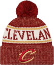 New Era ユニセックス NBA Official Sport Knit Classic カフ付き ニット ポンポン ビーニー ハット Cleveland ...