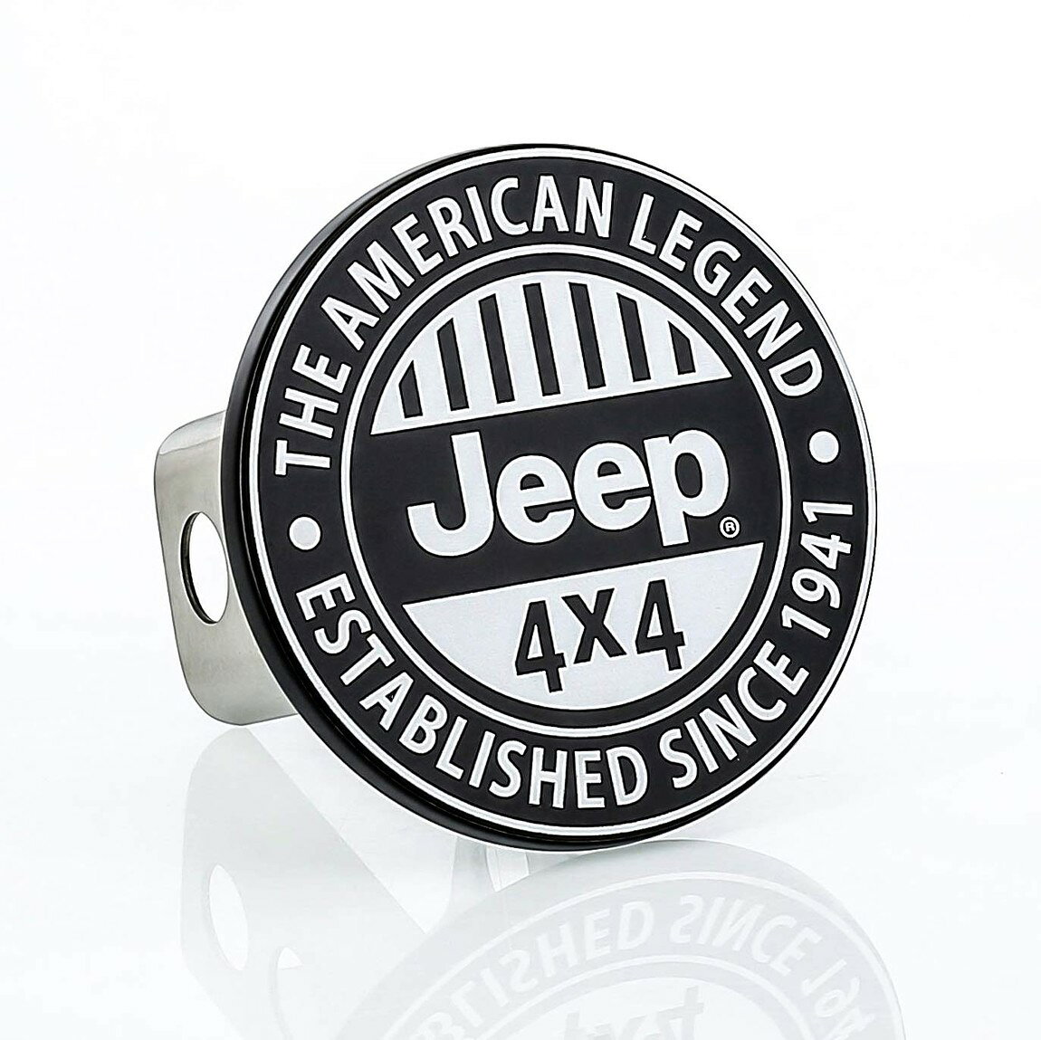 Jeep純正 ヒッチカバー 4x4 The American Legend Established Since 1941 ブラックパウダーコート 真鍮製