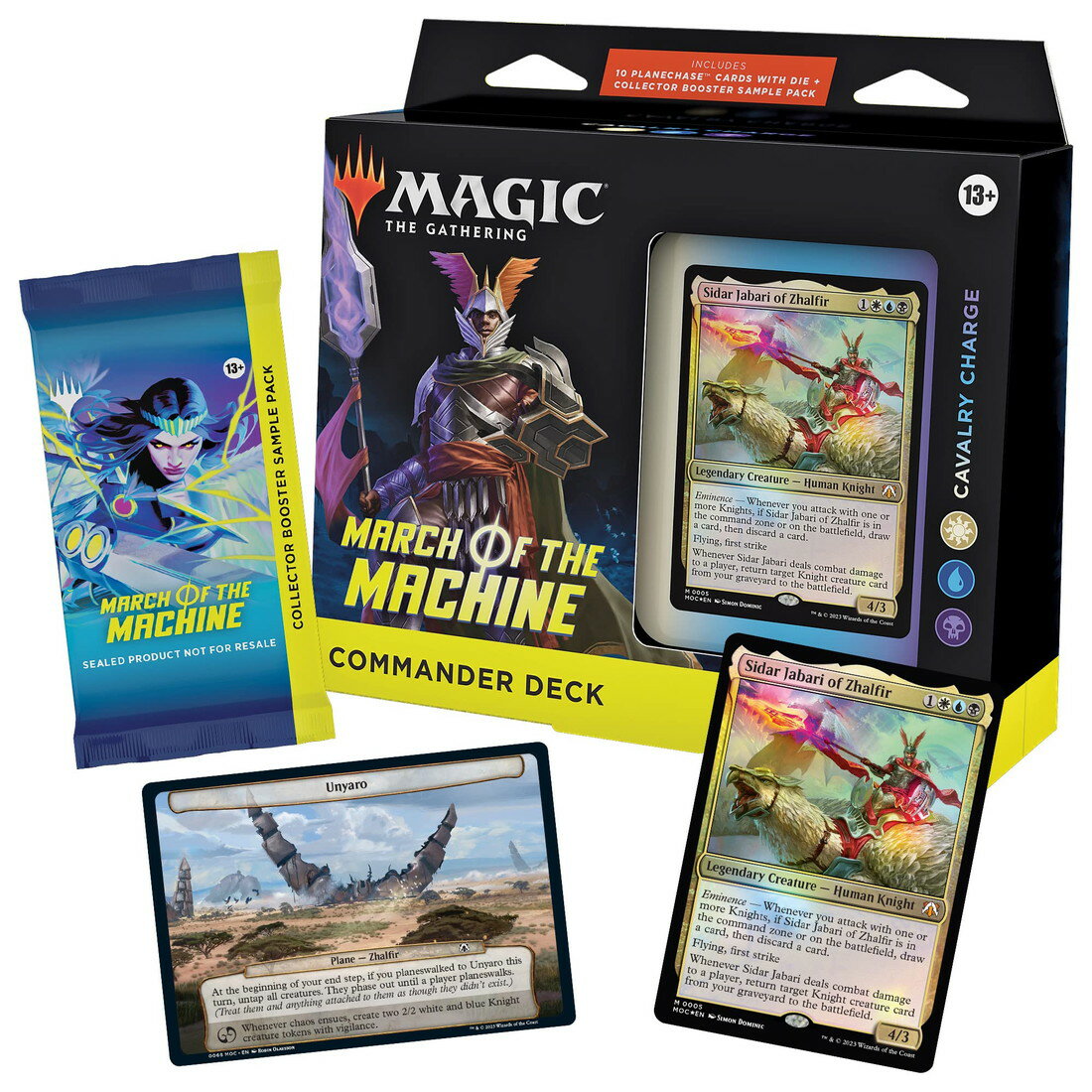 MTG英語版 機械兵団の進軍 統率者デッキ 「騎士の突撃」 (カード100枚入りデッキ、プレインチェイスカード10枚、コレクター・ブースター・サンプルパック＋アクセサリー)