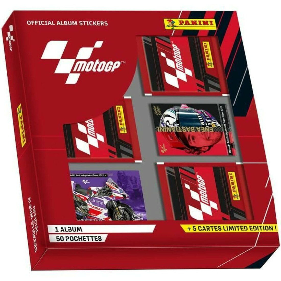 Panini MotoGP 2023 ステッカー コレクターズボックス アルバム1冊 + 50パック + 限定カード5枚入り 004616MCOUFC