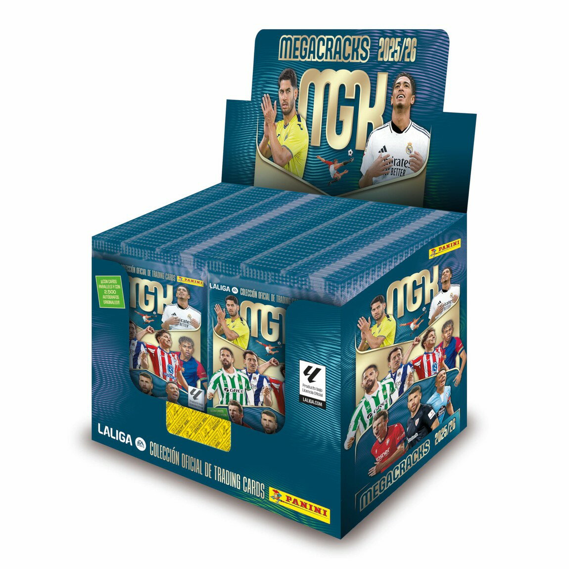 Panini 2025-2026 Megacracks サッカー トレーディングカード ボックス 50パック入り