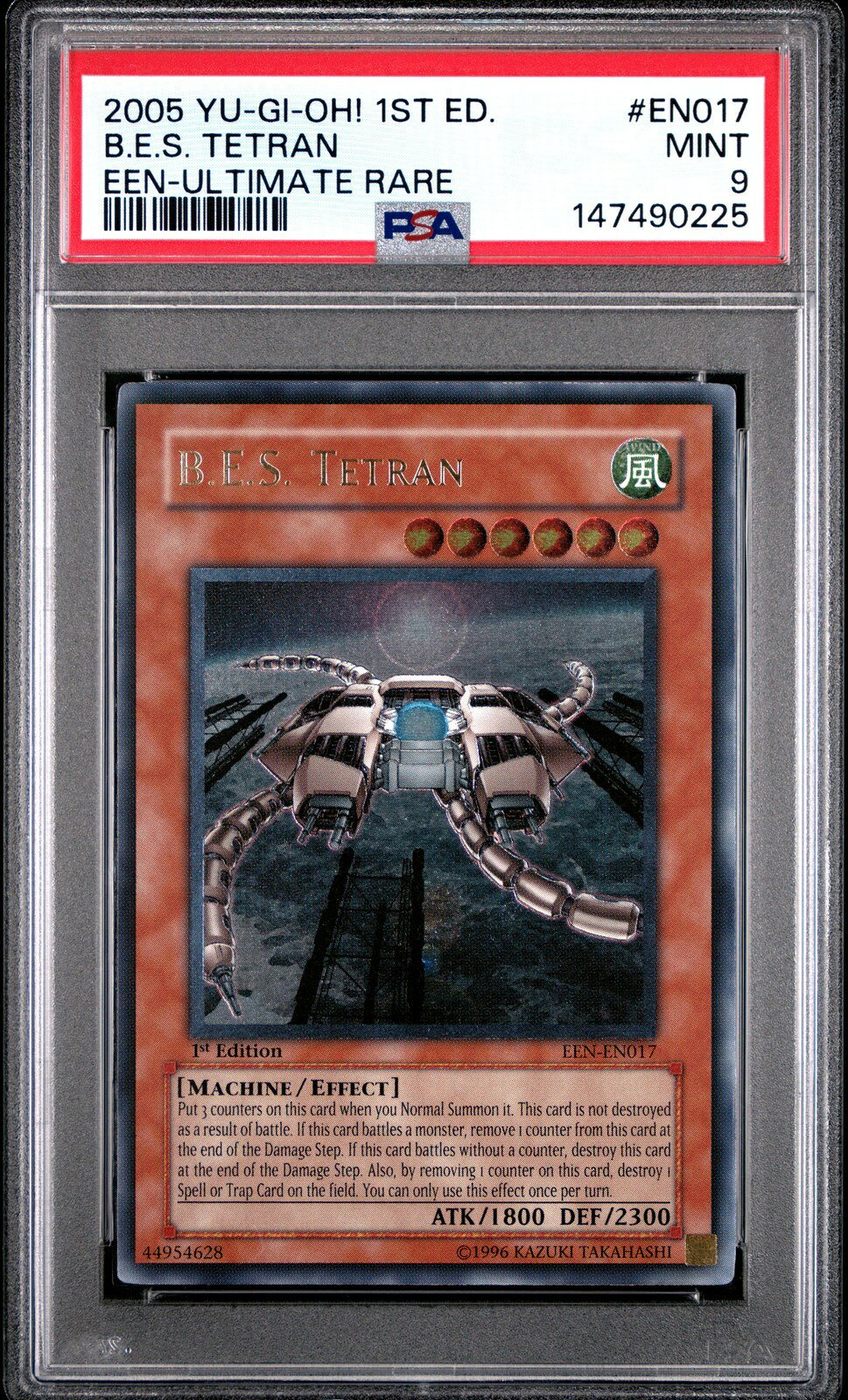 遊戯王英語版 2005 ELEMENTAL ENERGY 1ST EDITION B.E.S. TETRAN ULTIMATE RARE PSA 9 鑑定済