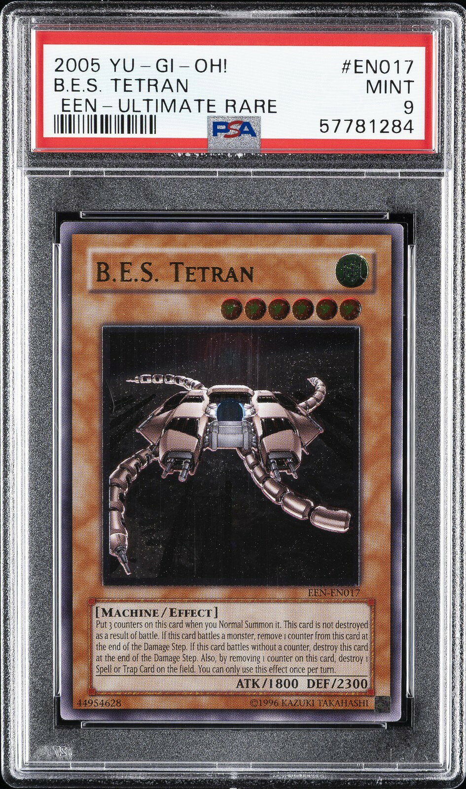 遊戯王英語版 2005 EEN-ELEMENTAL ENERGY B.E.S. TETRAN アルティメットレア #EN017 PSA 9 鑑定済