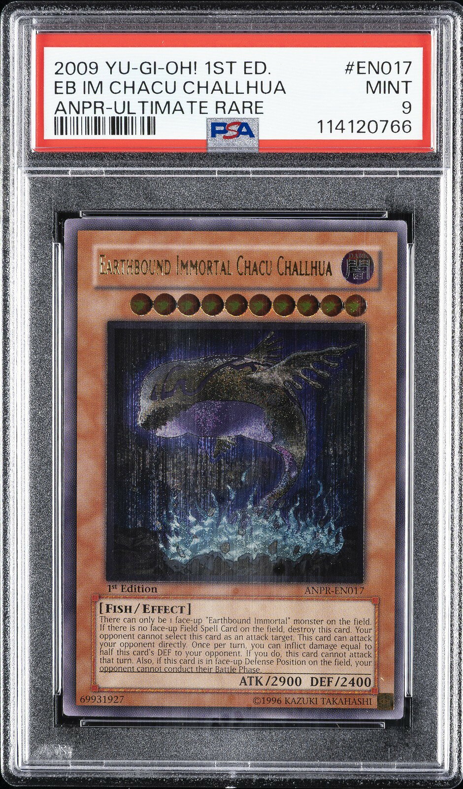 遊戯王英語版 2009 ANPR-Ancient Prophecy Earthbound Immortal Chacu Challhua PSA 9 鑑定済