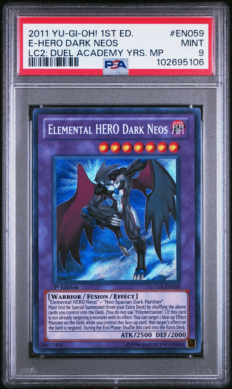遊戯王英語版 2011 1ST ED ELEMENTAL HERO DARK NEOS #EN059 PSA 9 鑑定済