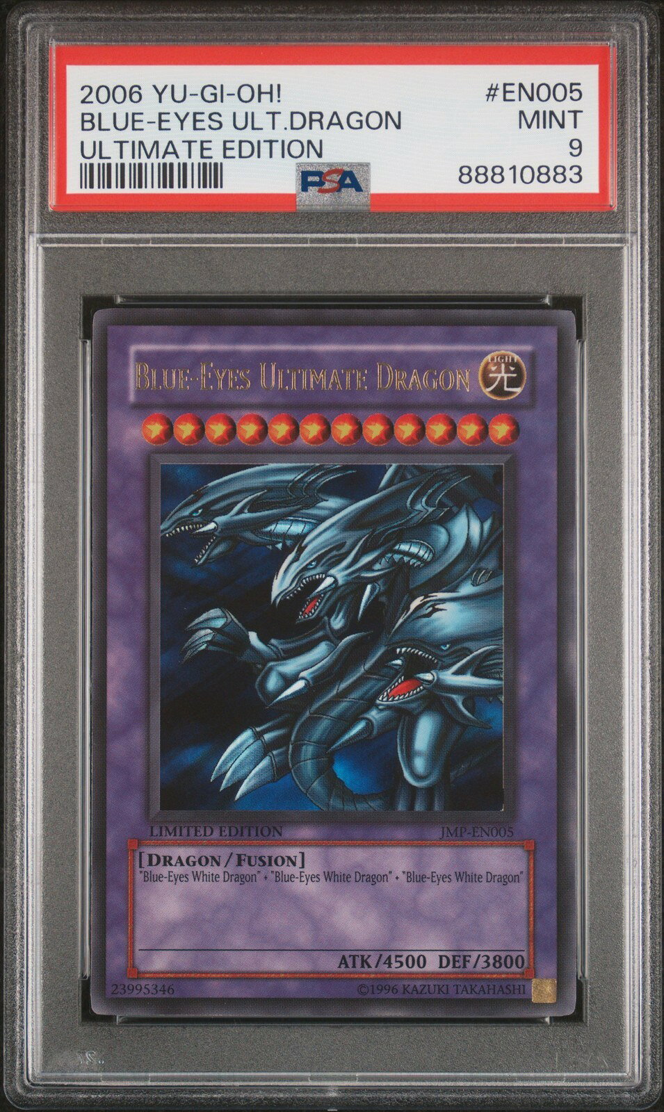 유희왕 영어판 2006 Ultimate Ed Blue-Eyes Ultimate Dragon 궁극의 푸른 눈의 백룡#EN005 PSA 9 감정 [중고]