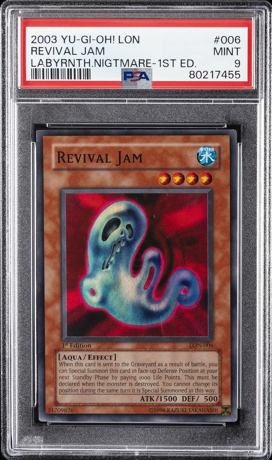 遊戯王英語版 2003 LON Labyrinth of Nightmare REVIVAL JAM リバイバル・ジャム 1ST #006 PSA 9 鑑定済