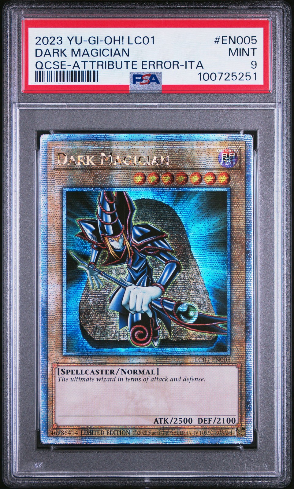 遊戯王英語版 2023 LC01-LEGEND COLL: 25TH ANV ED DARK MAGICIAN ブラック・マジシャン 通常 #EN005 PSA 9 鑑定済【中古】