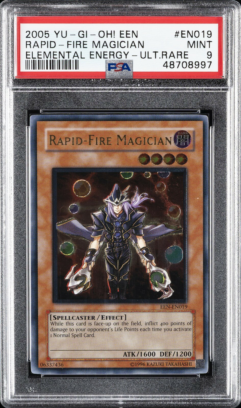 遊戯王英語版 2005 EEN-Elemental Energy Rapid-Fire Magician アルティメットレア EEN PSA 9 鑑定済