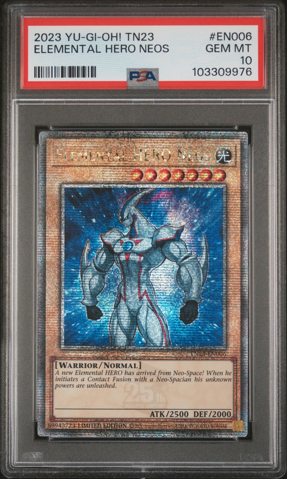 遊戯王英語版 2023 25th Anniversary Tin Elemental HERO Neos (E・HERO ネオス) TN23 PSA10 鑑定済