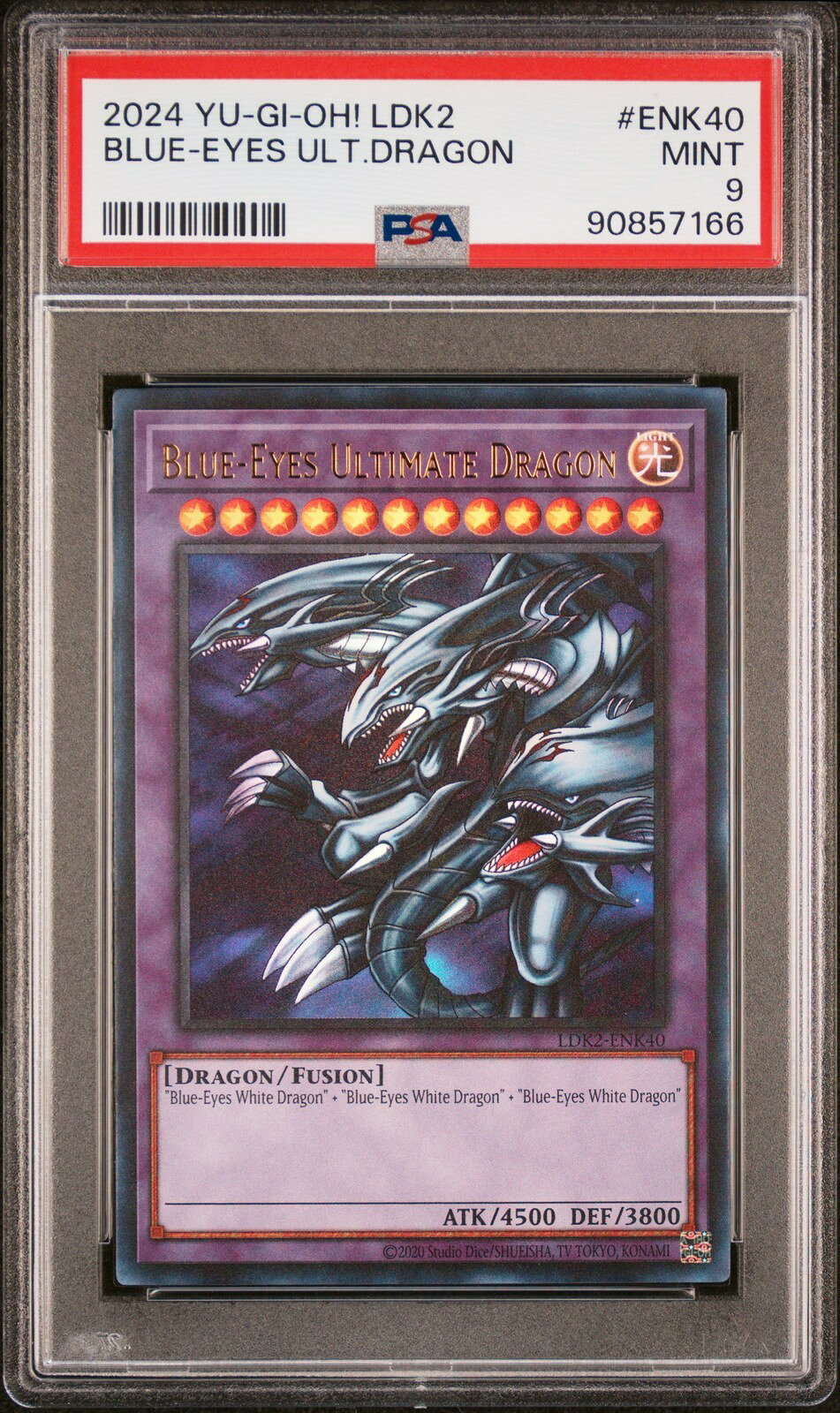 유희왕 영어판 2024 Legend Decks II Blue-Eyes Ultimate Dragon 궁극의 푸른 눈의 백룡 ENK40 PSA 9 감정 [중고]
