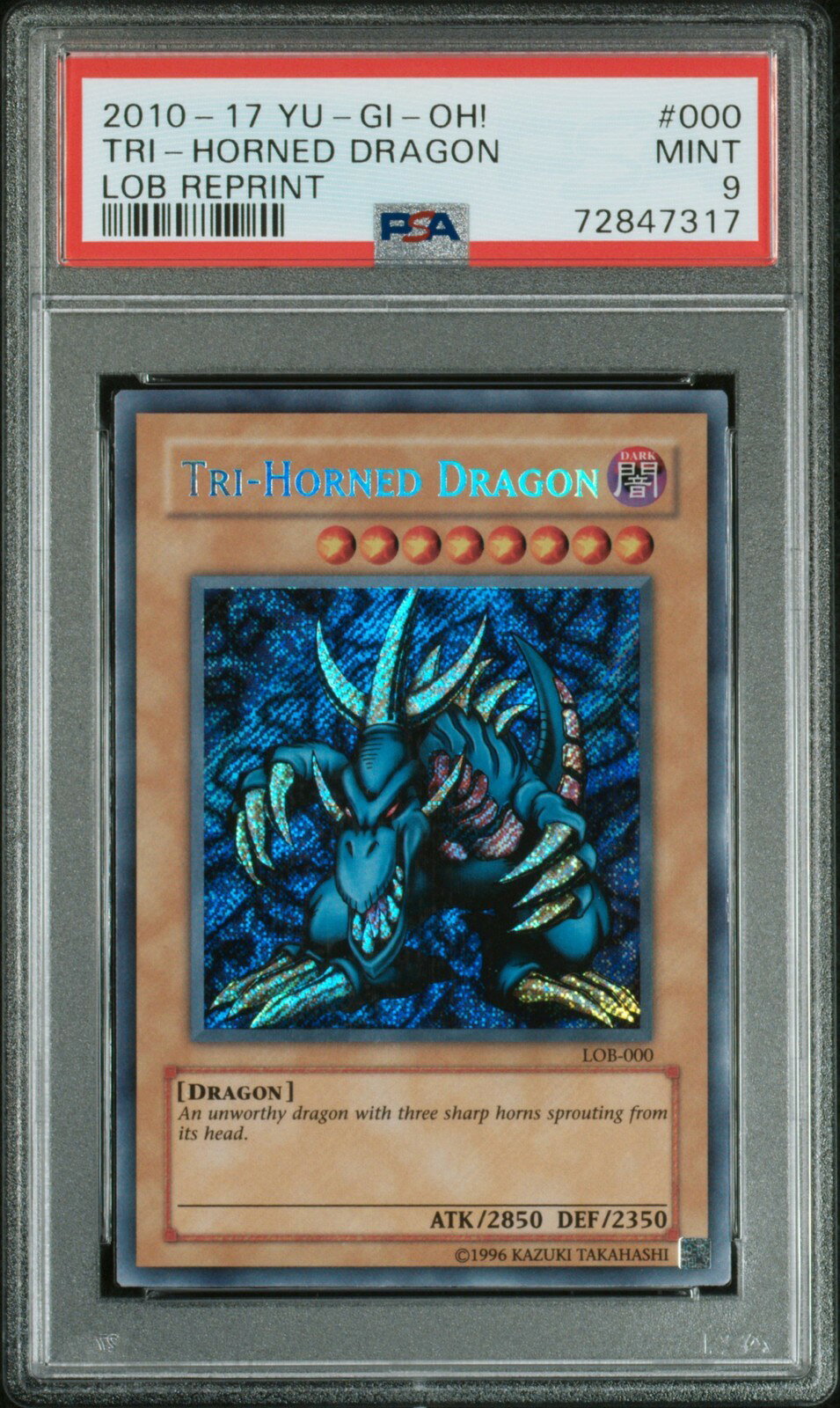 遊戯王英語版 2010-2017 YU-GI-OH! TRI-HORNED DRAGON トライホーン・ドラゴン #000 PSA 9 鑑定済【中古】