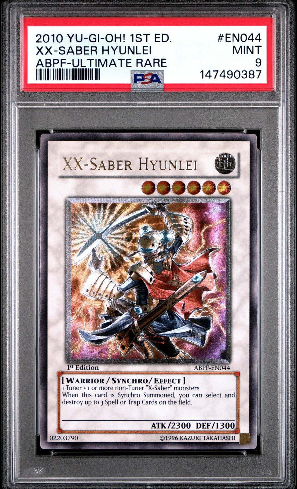 遊戯王英語版 2010 ABPF-ABSOLUTE POWERFORCE XX-SABER HYUNLEI (XX−セイバー ヒュンレイ) EN044 PSA 9 鑑定済
