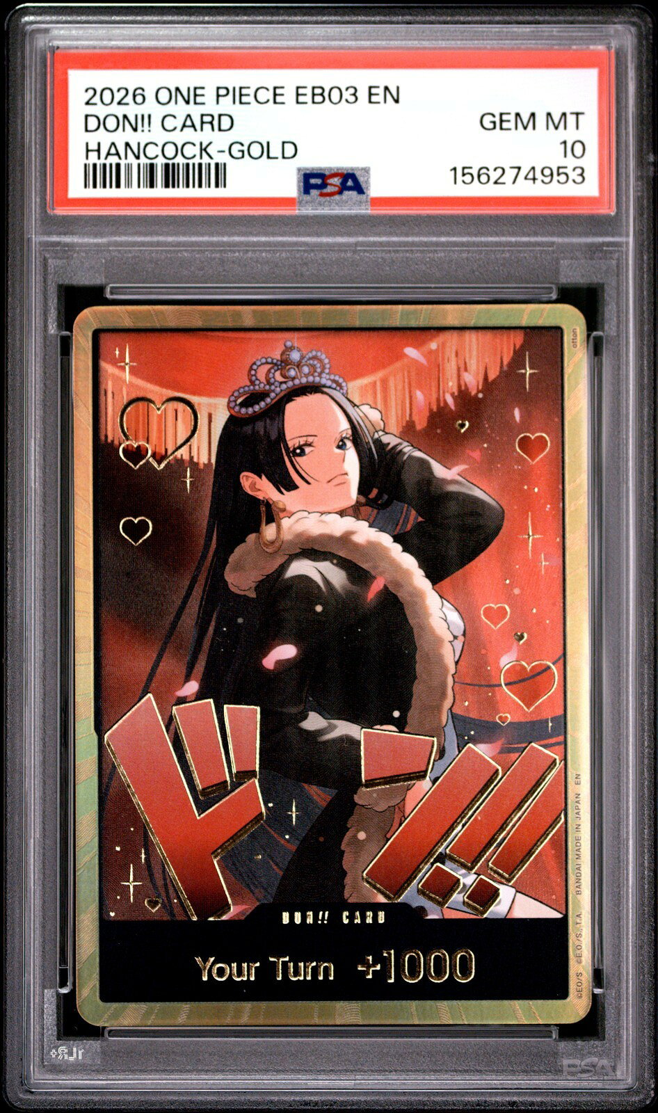 ワンピース英語版 2026 EB03 HEROINES BOA HANCOCK GOLD DON!! PSA 10 鑑定済【中古】