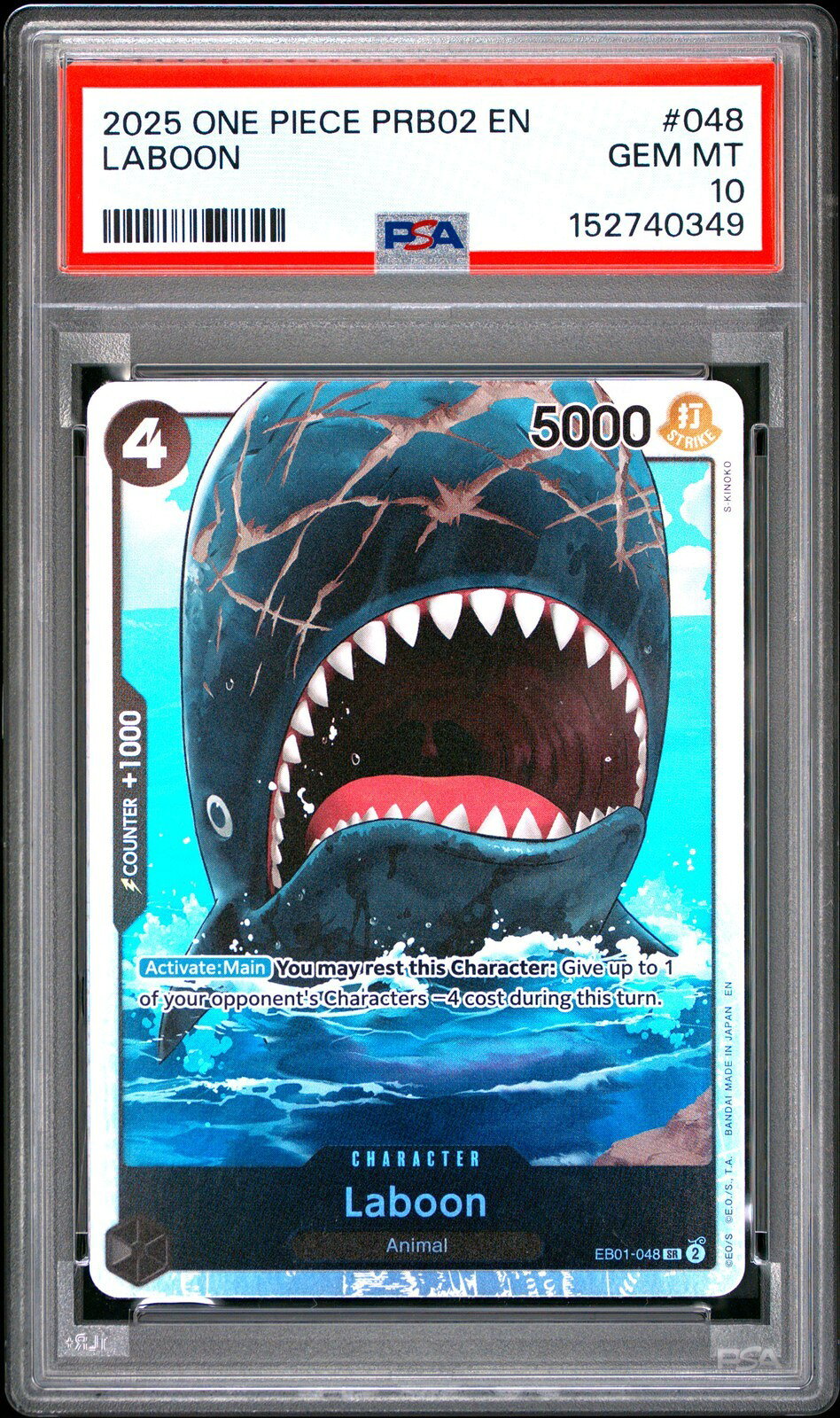 ワンピース英語版 PRB02 PREMIUM BOOSTER ONE PIECE CARD THE BEST VOL.2 ラブーン LABOON PSA 10 鑑定済